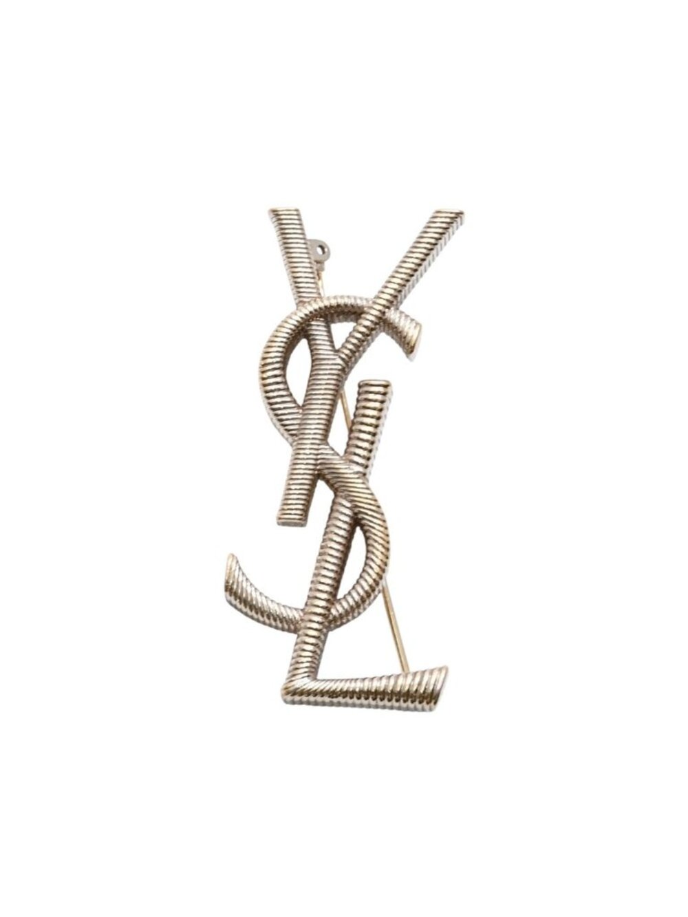 Saint Laurent Yves Brooch Cassandra Logo Opium Gold